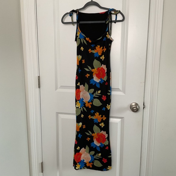 Danielle‎ Bernstein WeWoreWhat Floral Midi Dress Tie Strap XS - Picture 7 of 7